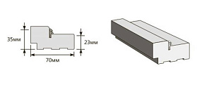 Коробка (у,п)для дверей Браво, Ф-11 (Орех)